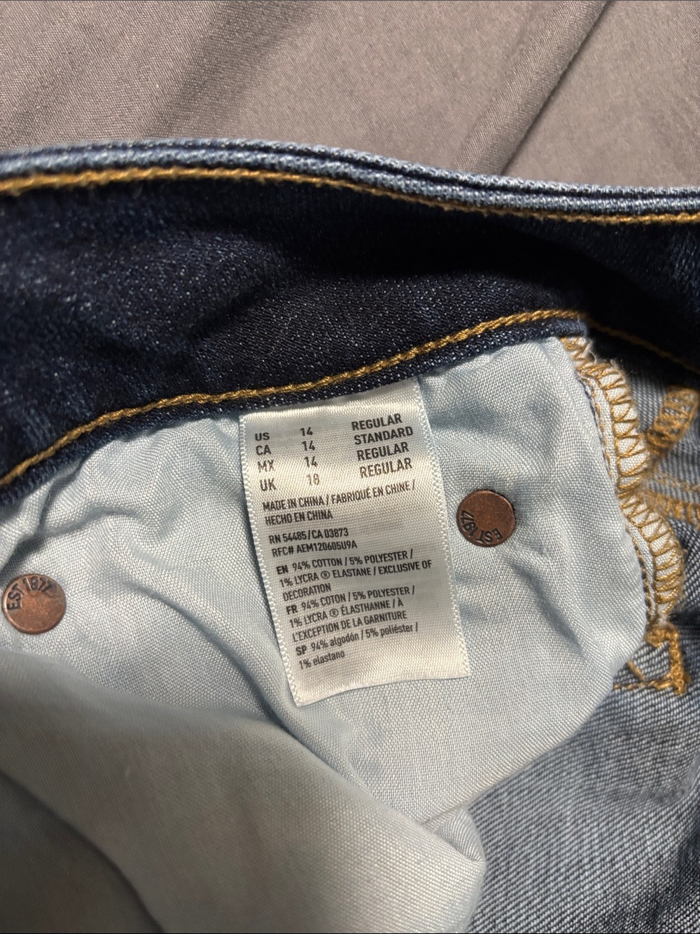 AE Women's Dark Blue Jeans - Picture 2 of 5